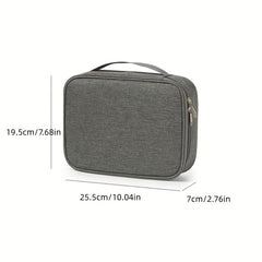 Portable Storage Bag Zipper Data Cable Handbag Organizer