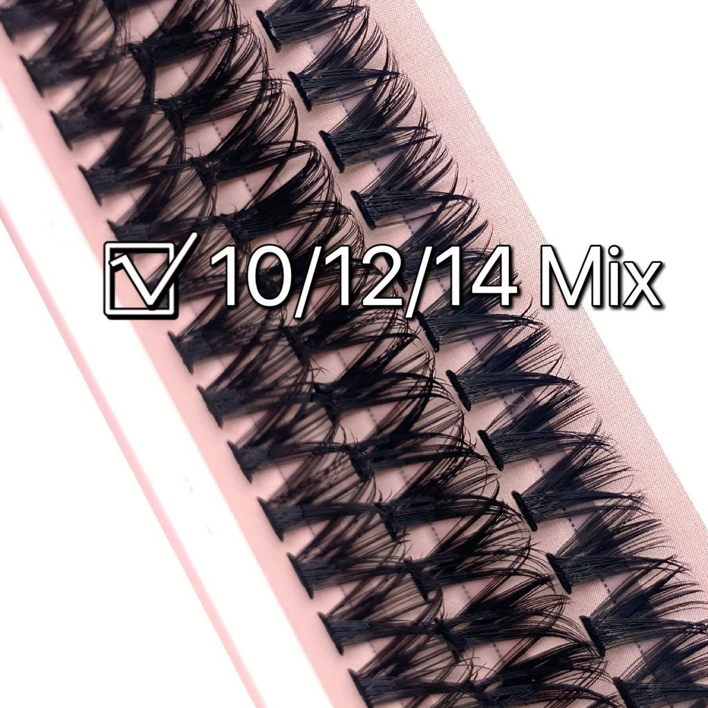60 Cluster Eyelashes 40D D Curling 10 16mm Mixed False Eyelashes