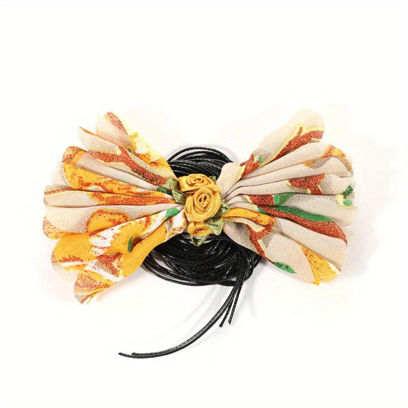 Boo Print Bowknot Sash Belt Lace Up Wax Rope Waist Belt