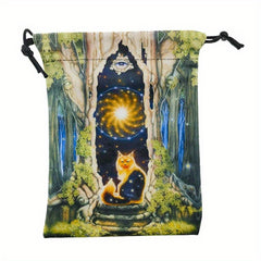 Boutique Velvet Drawstring Kitty Cat Storage Bag For Kids Birthday Party