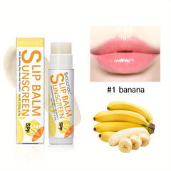 SPF 30 Lip Balm Pre Makeup Base Watermelon Banana Coconut Flavours