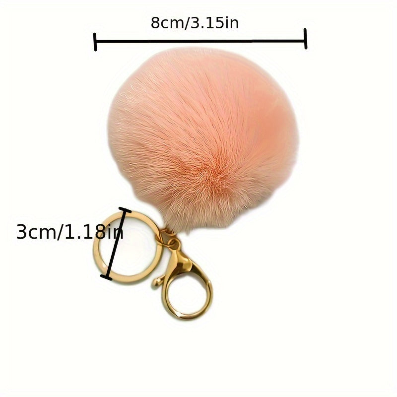 Fur Ball Pendant Women's Bag Accessories Keychain Pendant