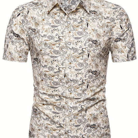 Casual Paisley Pattern Short Sleeve Shirt Men s Hawaiian Shirt