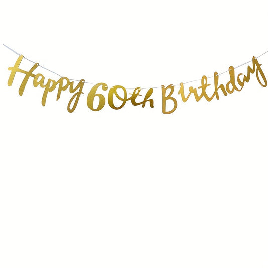 60th Birthday Pull Flag Decoration Background Wall Decoration