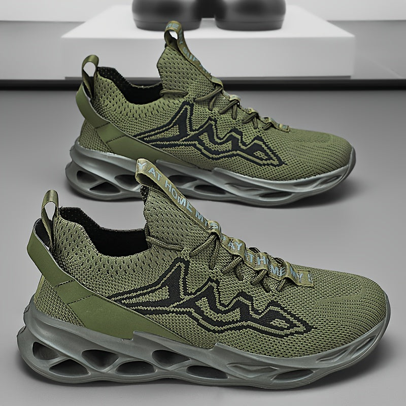 Men's Lace up Blade Sneakers Comfortable Breathable Shoes