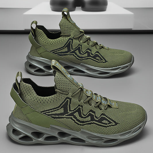 Men's Lace up Blade Sneakers Comfortable Breathable Shoes