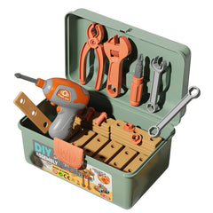 Kids Wooden Block Assembly Tool Set Toy