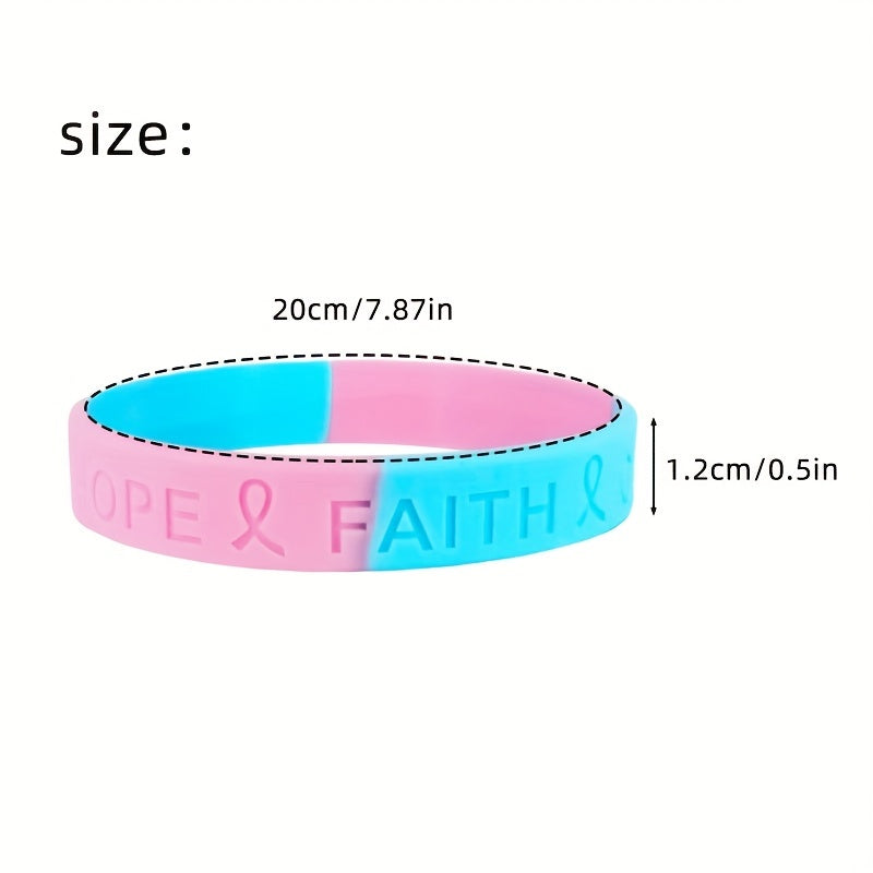 HOPE STRENGTH Courage Bracelet Pink Ribbon Bracelet