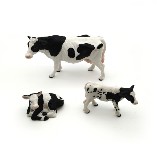 Farmer's Cow Wooden Farm Animal Model Room Decor