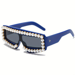 Y2K Pearl One-Piece Sunglasses UV400