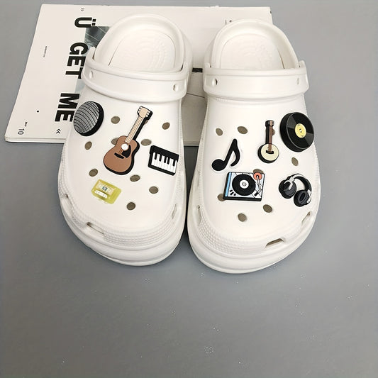 Music Series Shoe Charms For Clogs Garden Shoes DIY Accessories