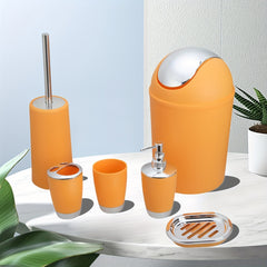 6pcs Bathroom Accessories Set Toothbrush Holder Soap Dispenser
