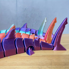 2pcs 3D Printed Articulated Shark Figurines Ocean Animal Collectibles