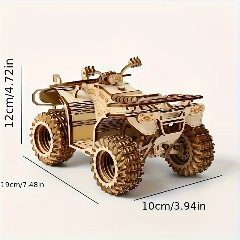 3D Wooden Puzzle Model of a Beach Car Assembly Toy