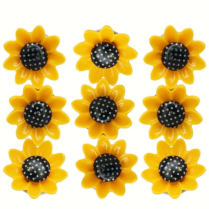 40pcs Sunflower Push Pins for Cork Board Photo Wall & Office Decor
