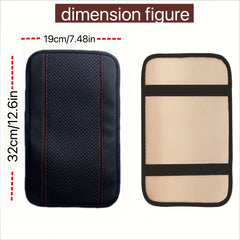 Car Armrest Mat Leather Double Line Non slip Armrest Cover