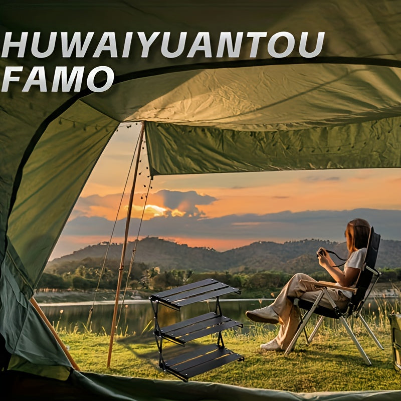 Aluminum Alloy Folding Shelf Outdoor Camping Table Portable Rack