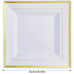 10pcs Disposable Dinner Plate 16 Dessert Plate 