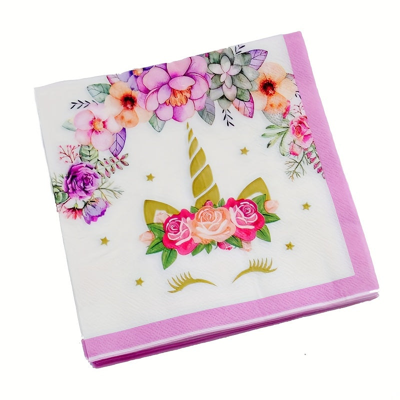 82pcs Unicorn Party Supplies Tableware Set Birthday Party Decoration