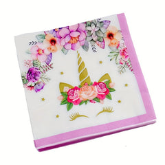 82pcs Unicorn Party Supplies Tableware Set Birthday Party Decoration