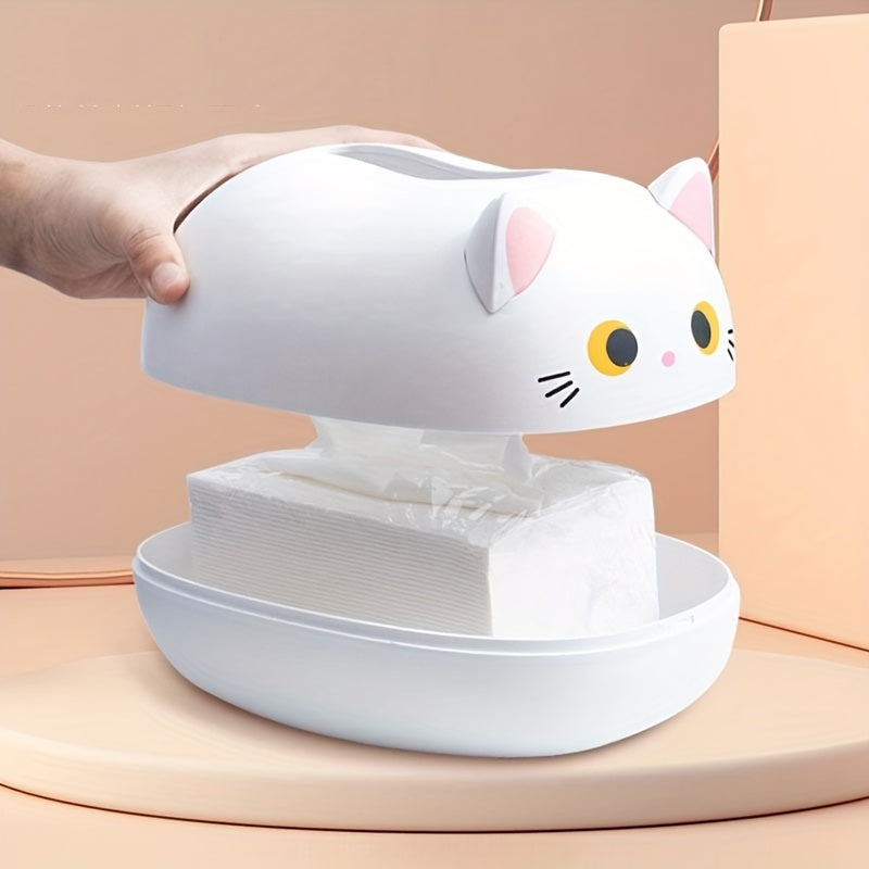 Cat Tissue Box Cover Holder Cute Cat Tissue Dispenser B