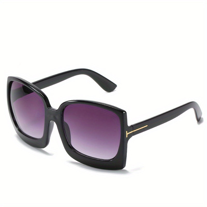 Y2K Oversized Square Sunglasses Gradient Lens UV400