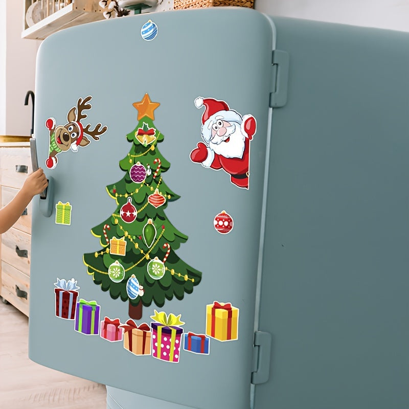 Christmas Tree Decor Stickers Holiday Garage Door Magnetic Waterproof Stickers