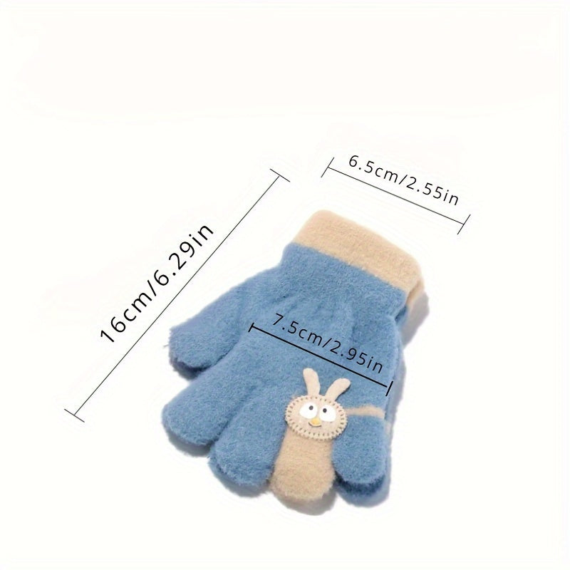5 Finger Thin Warm Knitted Gloves for Autumn & Winter