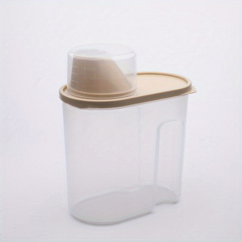 Portable Rice Bucket with Pour Spout Storage Container