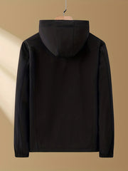 Men's Warm Fleece Hooded Jacket for Fall Winter