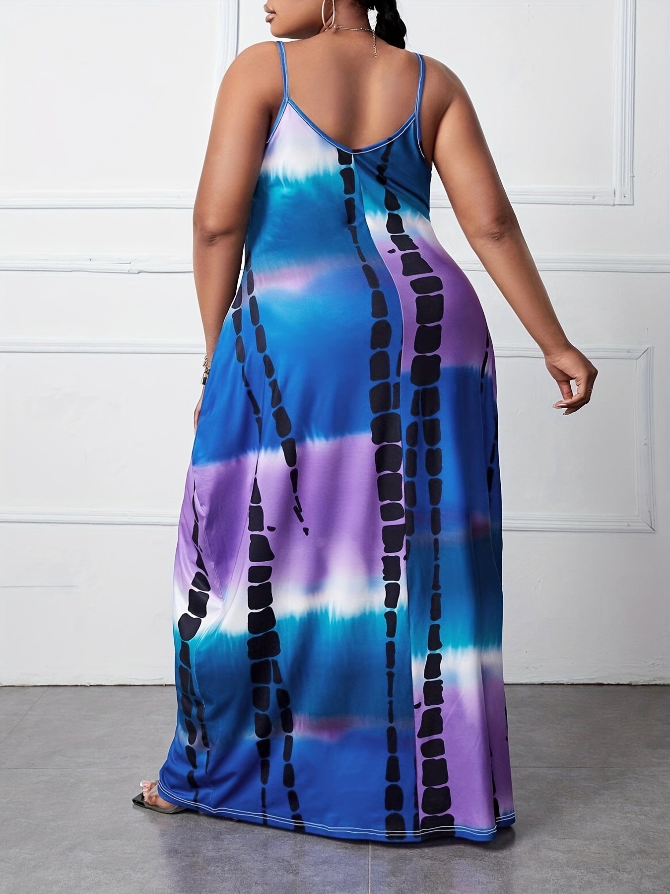  Casual Dress Women's Ombre Print Stretch Maxi Dress