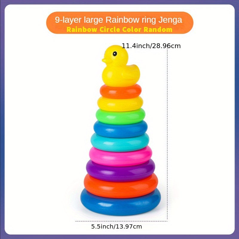 Colorful Rainbow Circle Stacking Music Toy