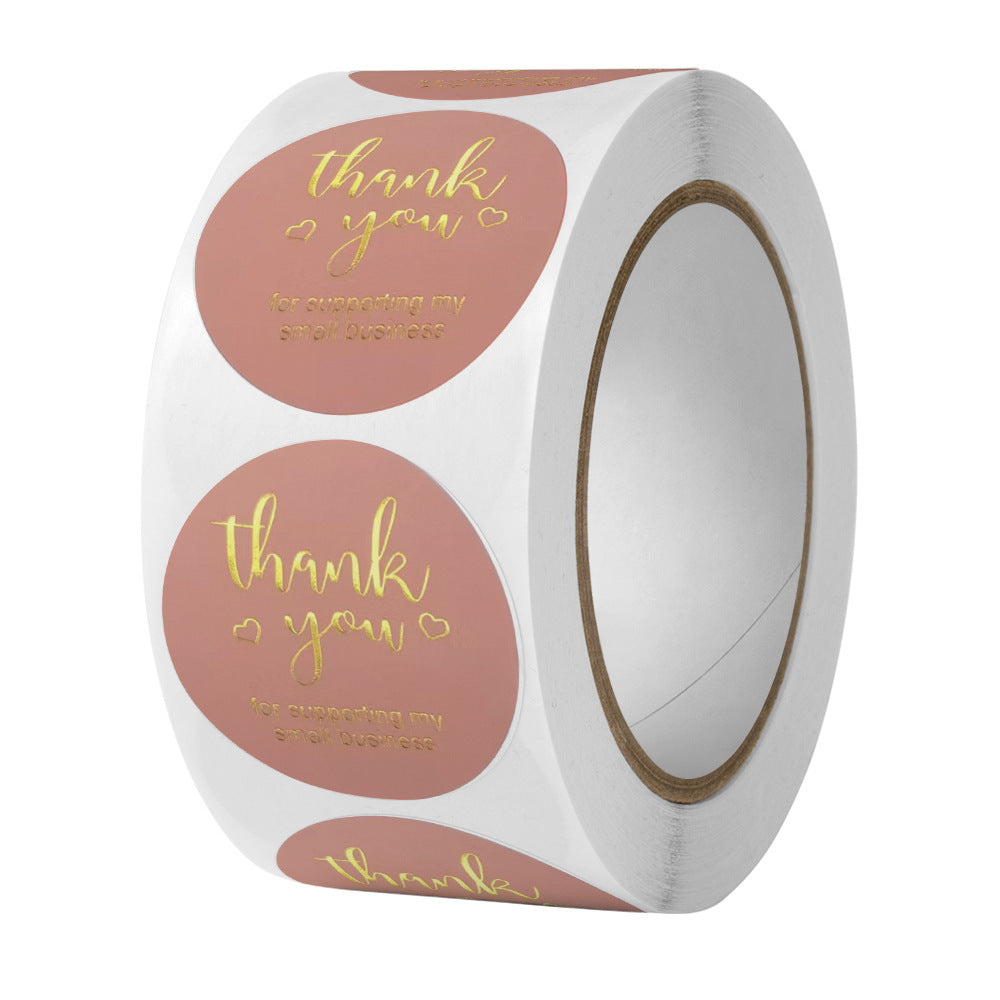 500 Thank You Stickers Roll 2.54 cm Lables for Packaging Envelope Seals