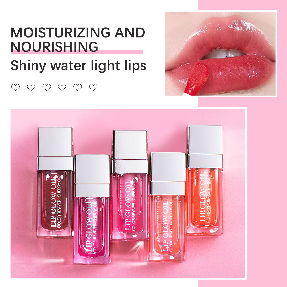 Hydrating Lip Glow Plumping Lip Tint with Glitter Shine Primer