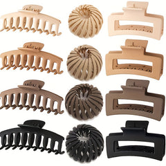 3pcs Casual Hair Clip Set Large Claw Clip Headwear Hair Accessories For Girls