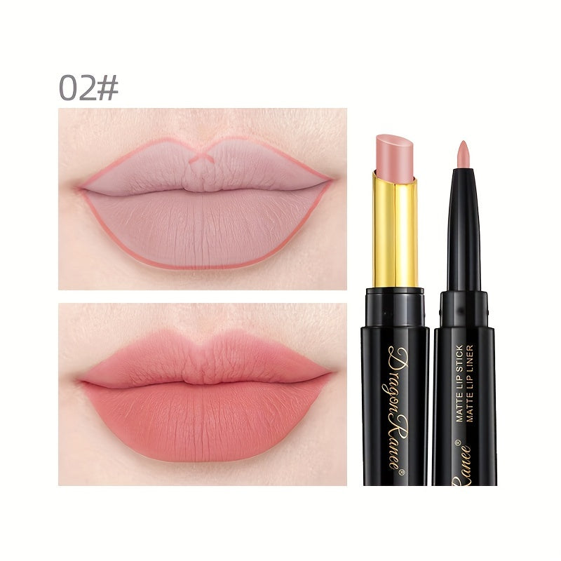 Double-ended Lip Pencil Lip Liner Pen Non Smudge Matte Finish