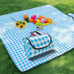 Waterproof Picnic Blanket With Carry Strap - Family Camping Beach Party