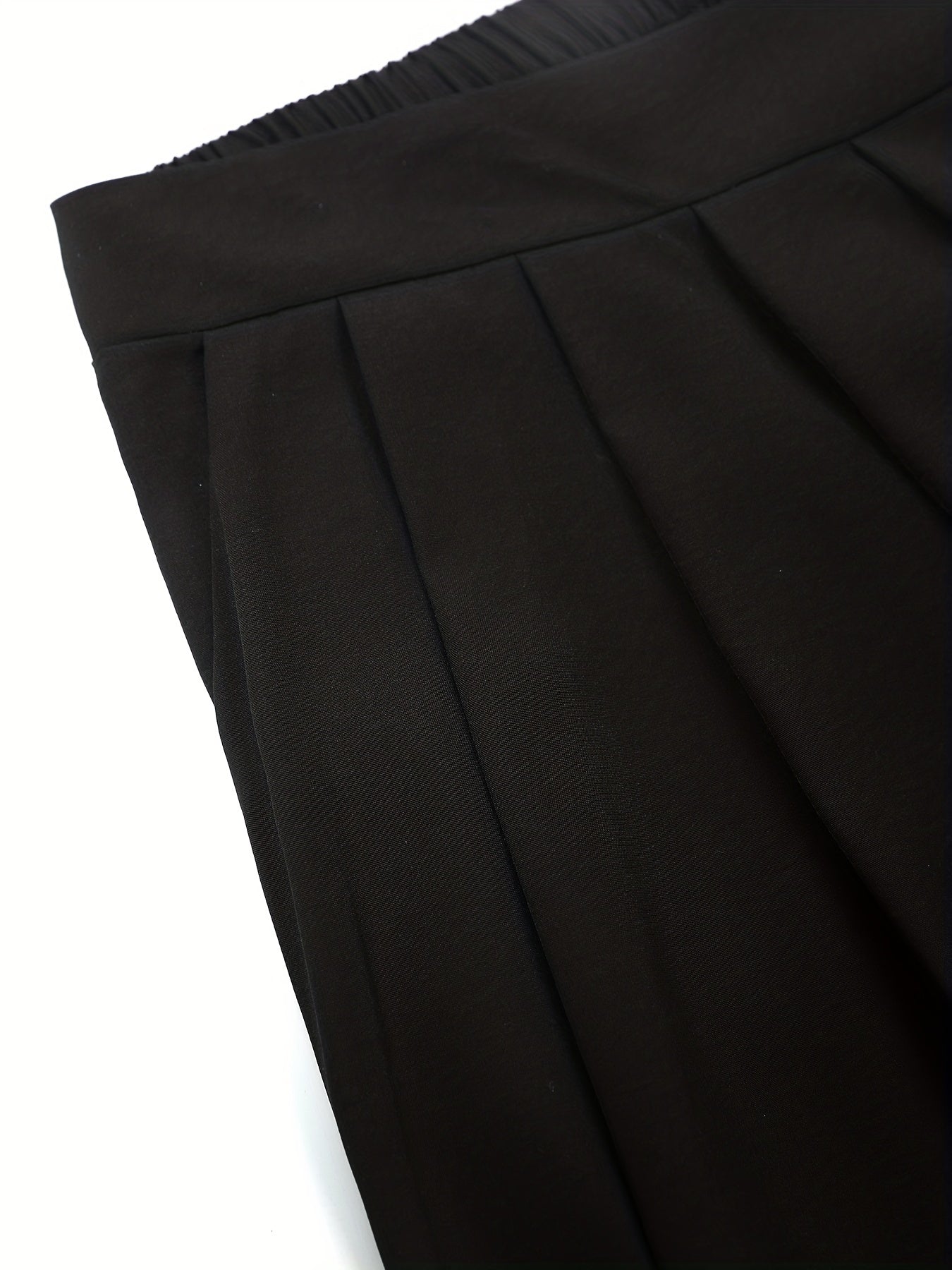  Wide Leg Ruched Trousers With Pockets