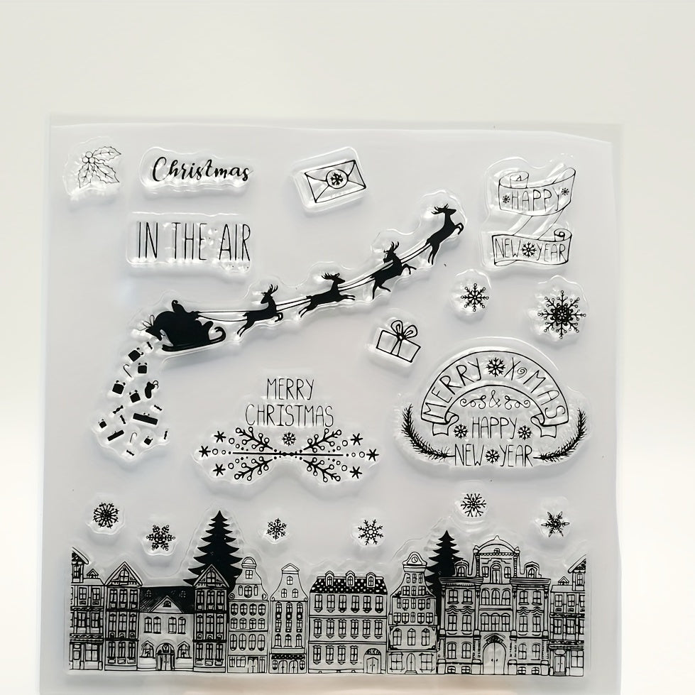 1pc Christmas Deer DIY Painting Tool Silicone Stamp