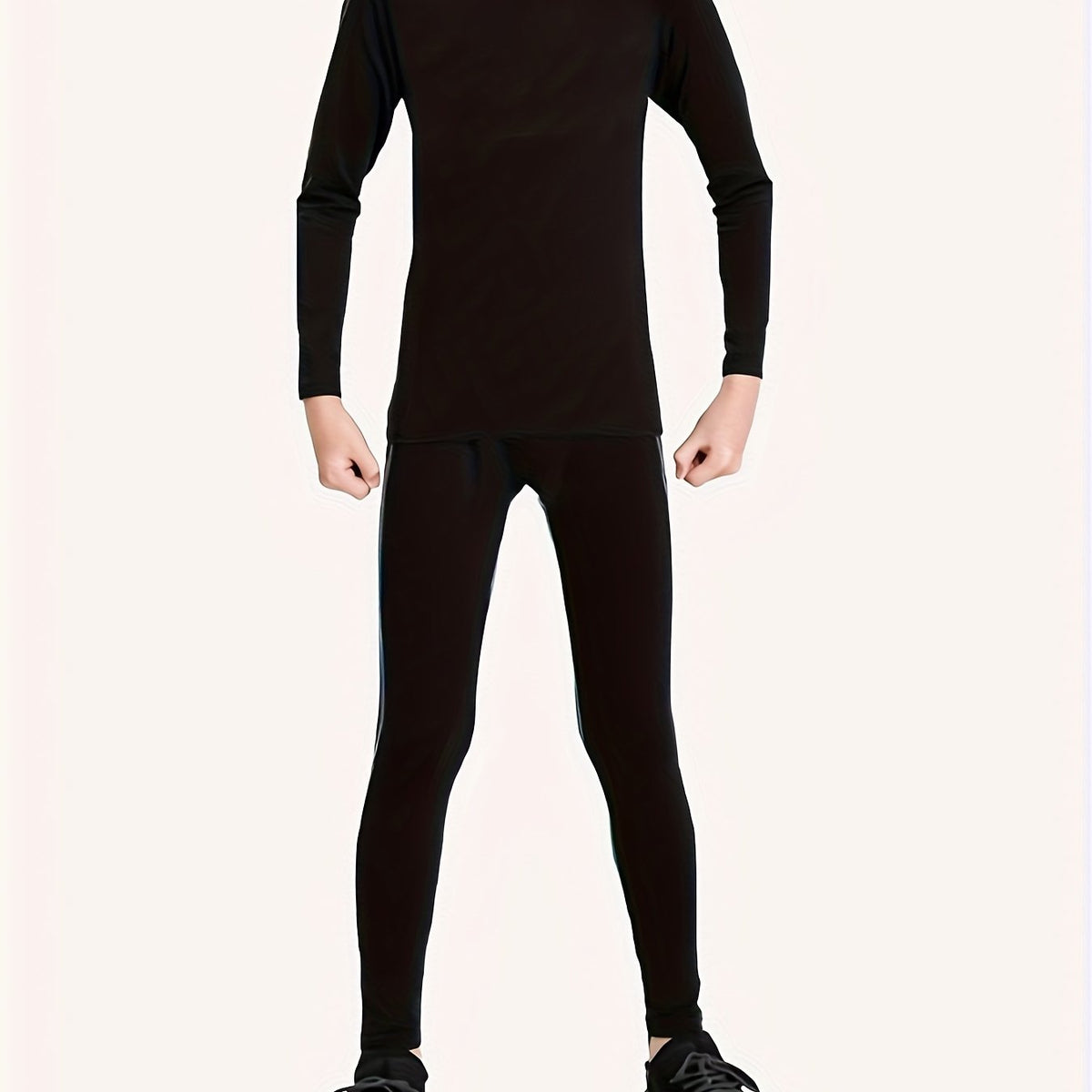 Boys Quick Dry Compression Set Long Sleeve Shirt Shorts Base Layer Pants