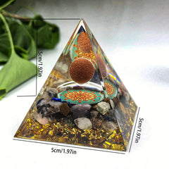 Orgone Pyramid with Crystals Energy Generator for Positive Energy