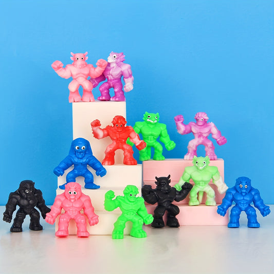 10pcs Monster Squishy Toys Assorted Colors for Birthday Party Favors