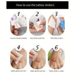 Waterproof Floral Temporary Tattoos for Women