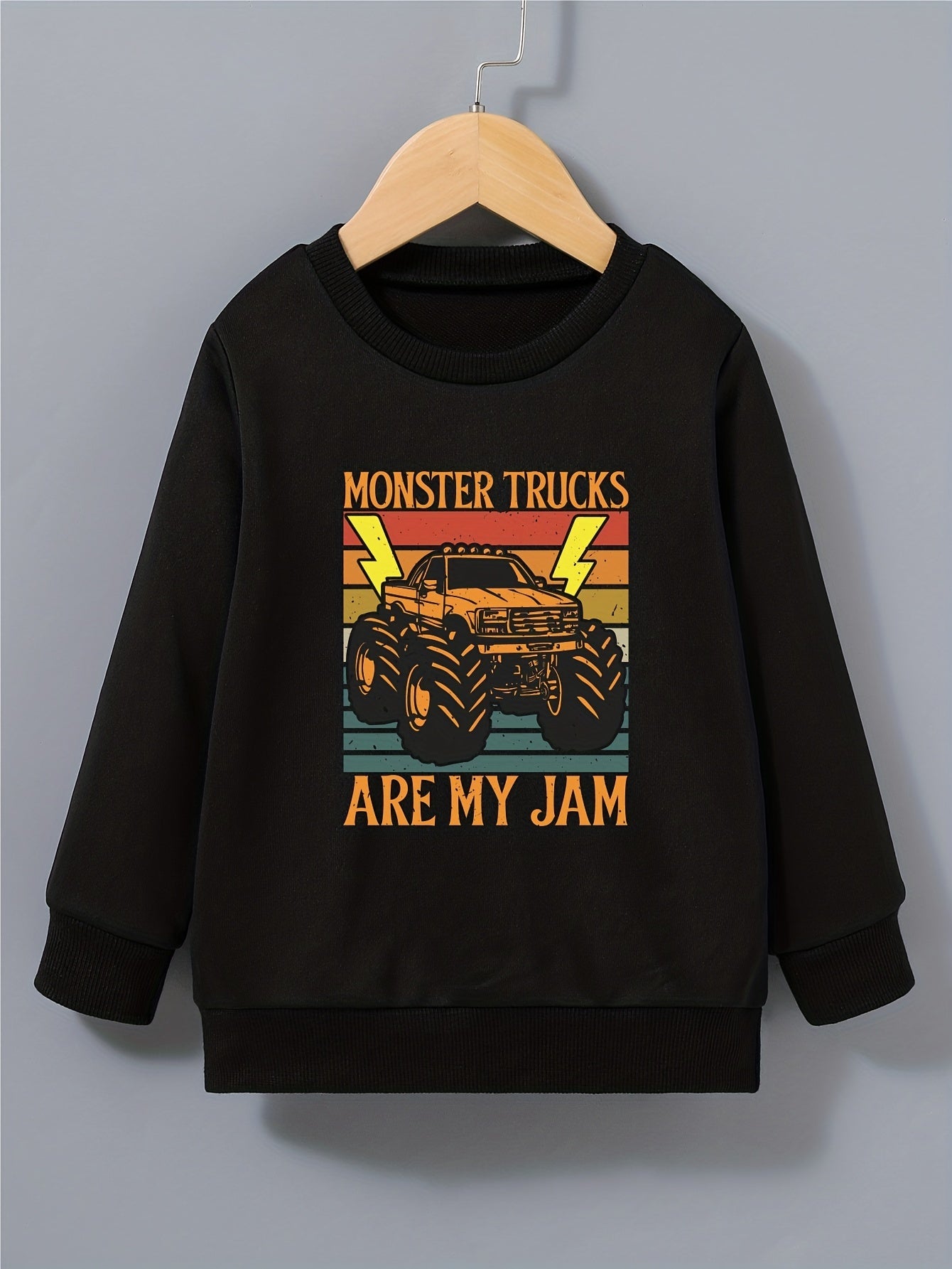 Kid's Sweatshirt Cartoon Vehicle Letter Print Top for Spring Fall