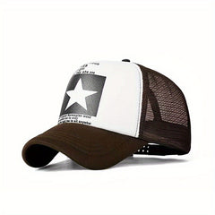 Men's Star Print Baseball Cap for Sun Protection