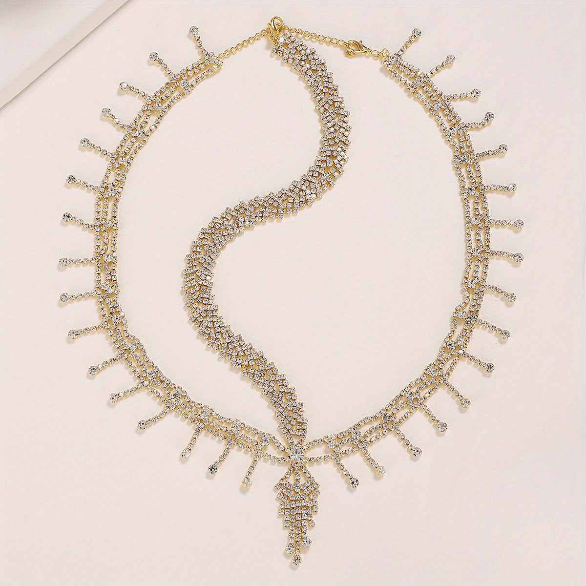 Rhinestone Tassel Pendant Bride Headband Hair Accessories