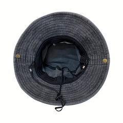 Vintage Embroidery Bucket Hat Distressed Western Cowboy Boonie Hats Men Women