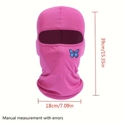 Butterfly Print Cycling Pullover Hat Ice Silk Breathable Sunscreen Mask