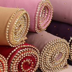 Chiffon Glitter Chain Bandana Scarf Lightweight Solid Hijab Scarf