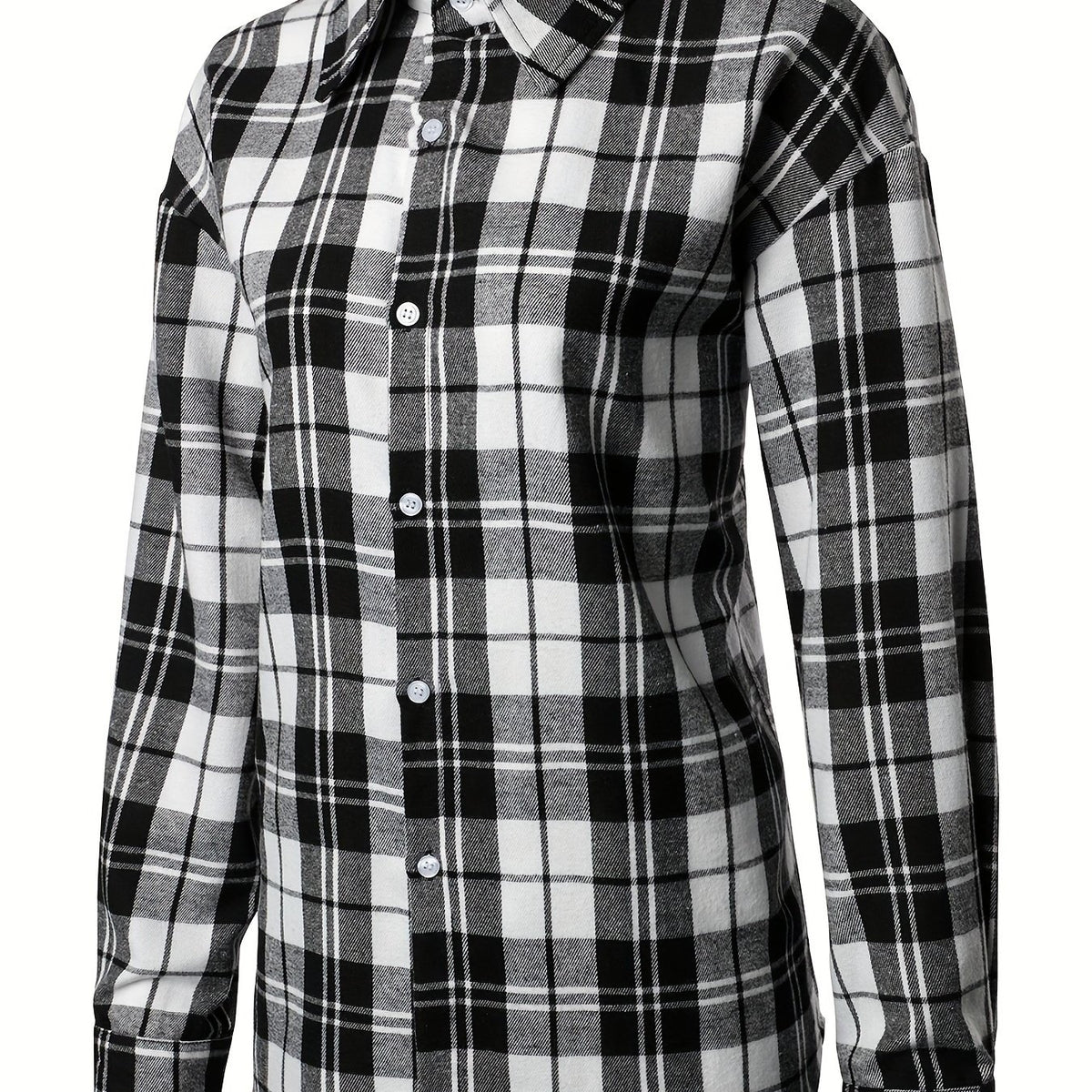 Plaid Long Sleeve Shirt Outdoor Casual Loose Shirt